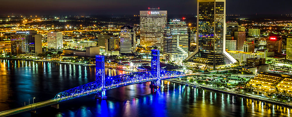 Downtown Jacksonville at night